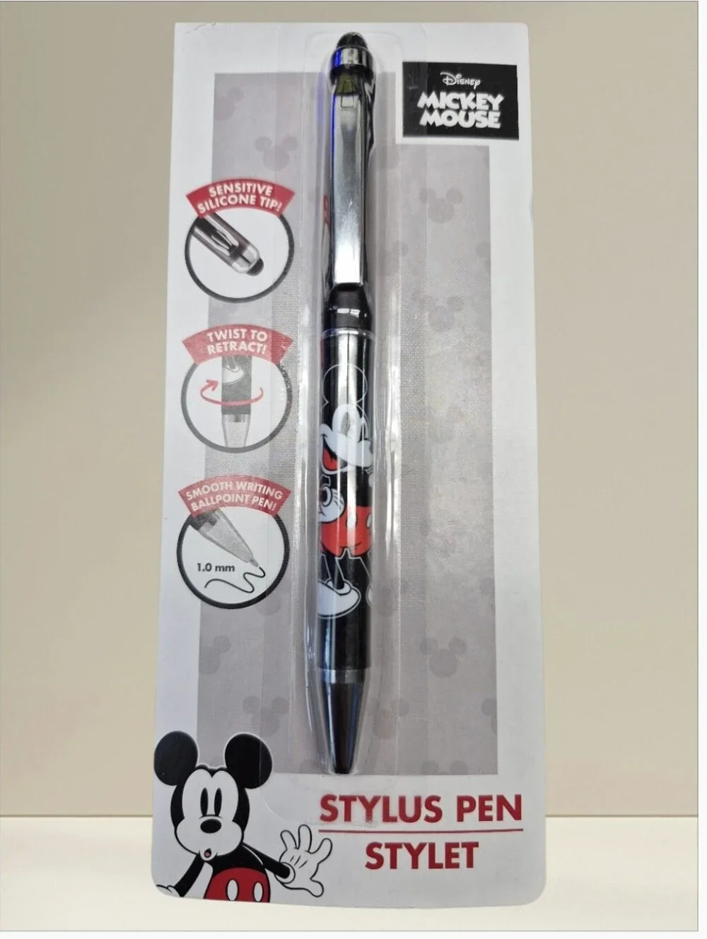 Mickey Mouse Character Stylus and Ballpoint Pen By Peachtree Playthings